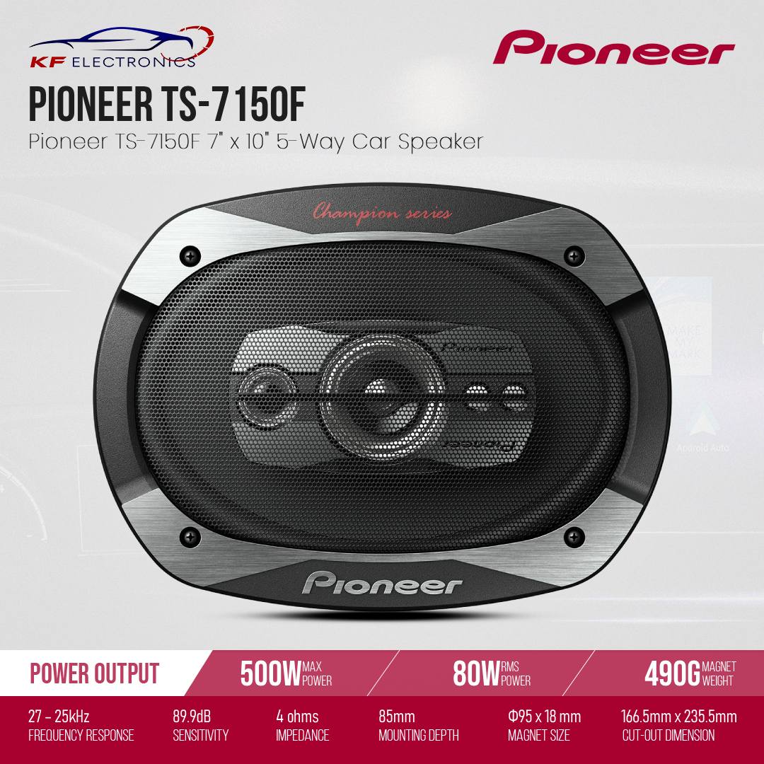Pioneer TS-7150F 7x10 5-Way Car Speakers | 500W Max