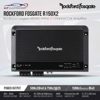 Rockford Fosgate R150X2 2-Channel Car Amplifier – 50W x 2 RMS